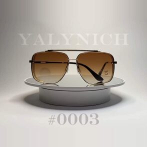 Gradient Brown Aviator — Sunglasses #0003