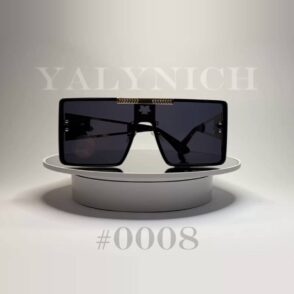 Oversized Square Shield Black — Sunglasses #0008