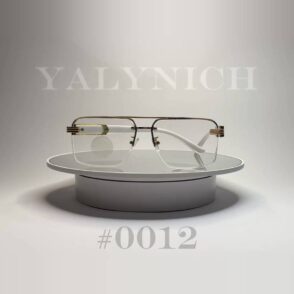White-Gold Rimless Aviator — Sunglasses #0012