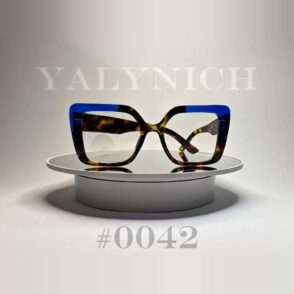 Bicolor Tortoise-Blue Oversized Frame — Eyewear #0042