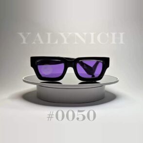 Black Frame Violet Lens — Sunglasses #0050