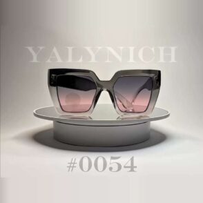 Grey-Pink Ombre Oversized — Sunglasses #0054