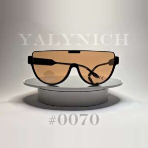 Black Shield Amber Lens — Sunglasses #0070