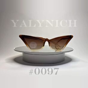 Brown Gradient Sharp Cat-Eye — Sunglasses #0097
